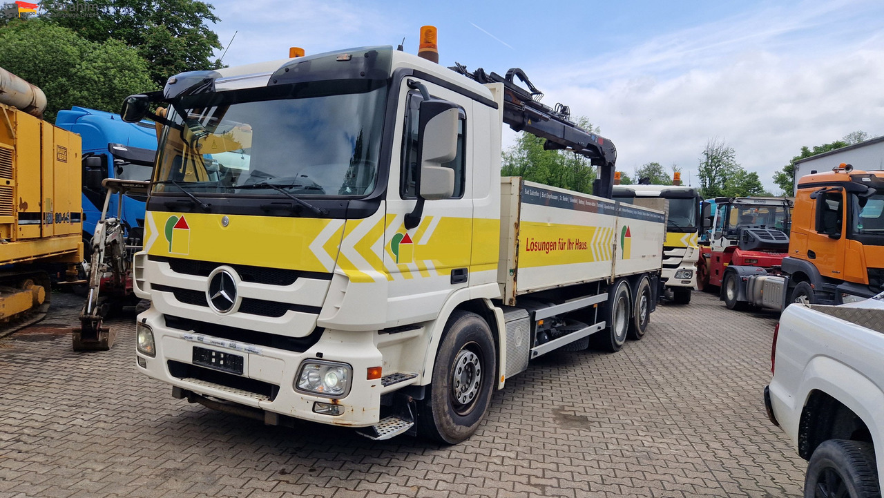 Mercedes-Benz 2541L Baustoff mit HIAB 122, Palettengabel Lift-Lenkachse, mp3 - Camión grúa, Camión caja abierta: foto 1 Mercedes-Benz 2541L Baustoff mit HIAB 122, Palettengabel Lift-Lenkachse, mp3 - Camión grúa, Camión caja abierta: foto 1