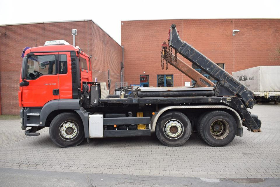 MAN TGS 26.400 6x2 Meiller Vorlaufachse Dachklima - Camión portacontenedor de cadenas: foto 3 MAN TGS 26.400 6x2 Meiller Vorlaufachse Dachklima - Camión portacontenedor de cadenas: foto 3