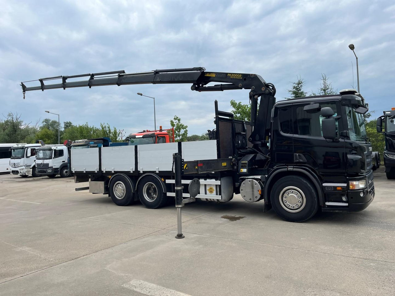 Camión caja abierta, Camión grúa SCANIA P320, +RC, valník Crane PK 20002: foto 10