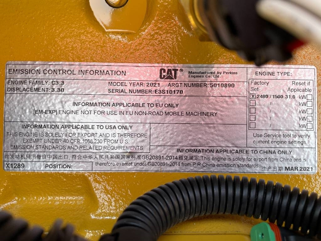 Generador industriale nuevo CAT DE33GC - 33 kVA Stand-by Generator Set - DPX-18204: foto 12