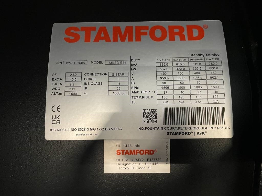 Leasing de Volvo TAD1642GE - 650 kVA Generator - DPX-18884  Volvo TAD1642GE - 650 kVA Generator - DPX-18884: foto 18