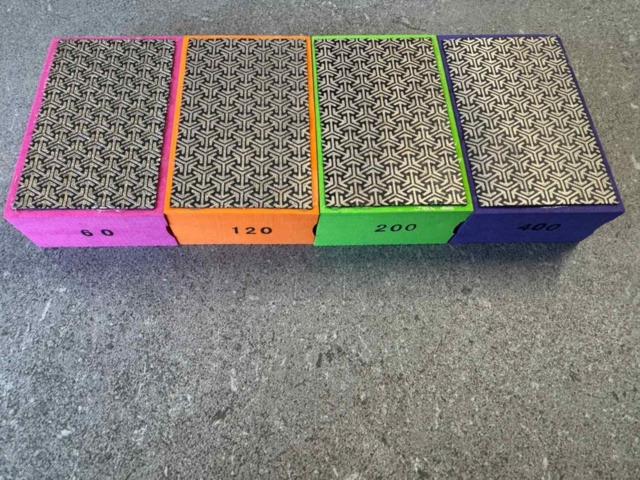 Equipo de construcción Diamantslipsten korn 60-400 4 pack diamantpoleringsblock - sten, marmor, betong - Fri frakt: foto 1
