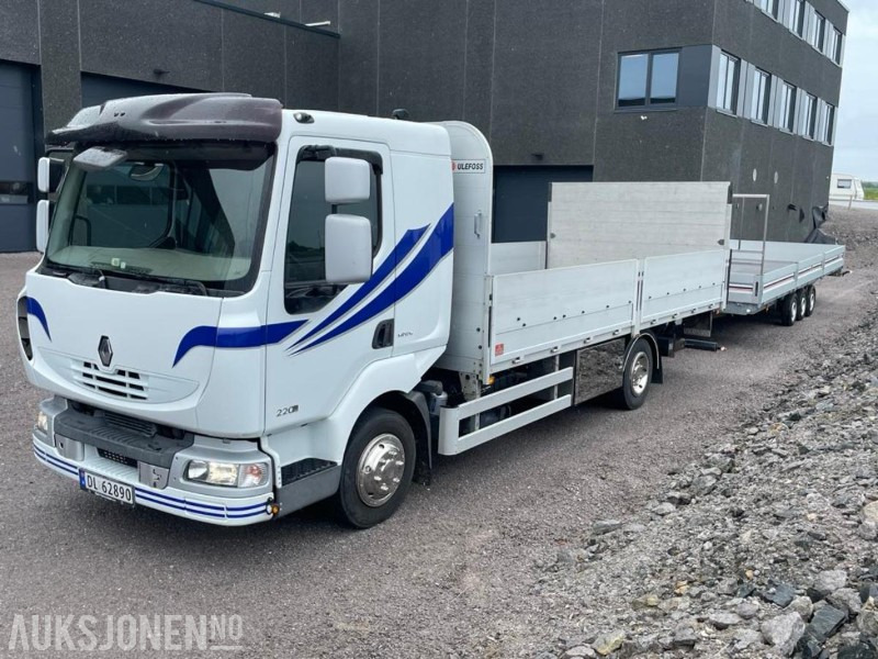 2007 RENAULT MIDLUM LASTEBIL - PLANBIL MED LIFT. KUN 95544 KM! - Camión caja abierta: foto 1 2007 RENAULT MIDLUM LASTEBIL - PLANBIL MED LIFT. KUN 95544 KM! - Camión caja abierta: foto 1
