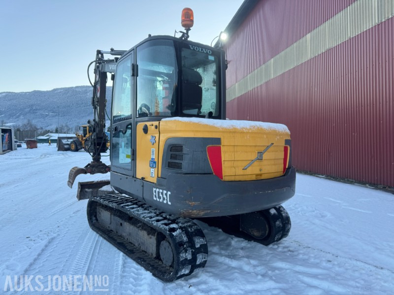 2010 Volvo EC55C gravemaskin med 2 skuffer og klype med rotator - Excavadora: foto 3 2010 Volvo EC55C gravemaskin med 2 skuffer og klype med rotator - Excavadora: foto 3