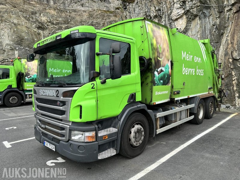 2016 Scania P320 Komprimatorbil - 2 kammer Inkl. biokammer/MTM påbygg/EU ok - Camión de basura: foto 1 2016 Scania P320 Komprimatorbil - 2 kammer Inkl. biokammer/MTM påbygg/EU ok - Camión de basura: foto 1