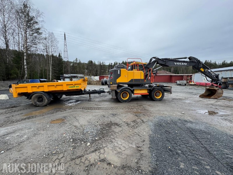 Excavadora 2016 Volvo EW160E hjulgraver med henger / rototilt / skuffe: foto 6