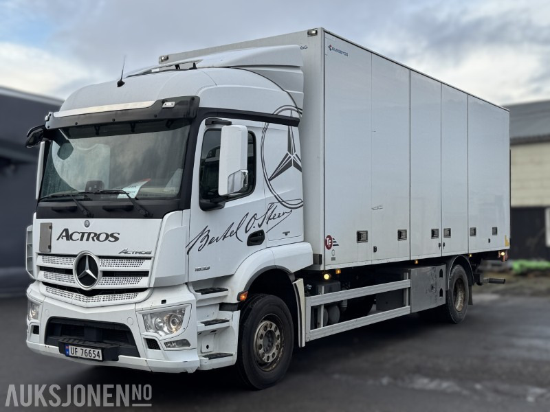 2017 Mercedes-Benz Actros 4x2 SKAPBIL EURO6 BUSSBYGG M/SIDEÅPNING HELLUFT ZEPRO - Camión caja cerrada: foto 1 2017 Mercedes-Benz Actros 4x2 SKAPBIL EURO6 BUSSBYGG M/SIDEÅPNING HELLUFT ZEPRO - Camión caja cerrada: foto 1
