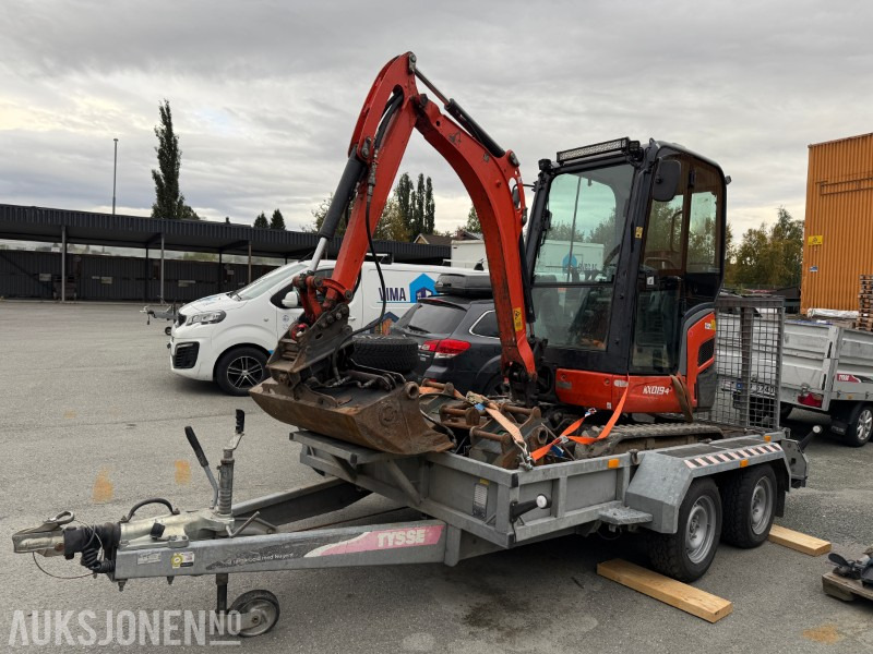 2018 Kubota KX019-4 minigraver m/ Tysse XTREME maskinhenger - Miniexcavadora: foto 1 2018 Kubota KX019-4 minigraver m/ Tysse XTREME maskinhenger - Miniexcavadora: foto 1