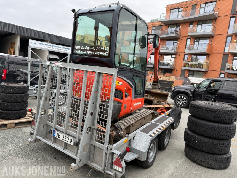 2018 Kubota KX019-4 minigraver m/ Tysse XTREME maskinhenger - Miniexcavadora: foto 3 2018 Kubota KX019-4 minigraver m/ Tysse XTREME maskinhenger - Miniexcavadora: foto 3