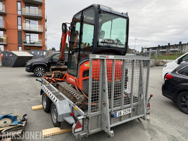 2018 Kubota KX019-4 minigraver m/ Tysse XTREME maskinhenger - Miniexcavadora: foto 4 2018 Kubota KX019-4 minigraver m/ Tysse XTREME maskinhenger - Miniexcavadora: foto 4