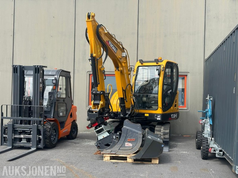 2023 Yuchai YC60-9 6 tonns graver - tiltrotator, graveskuff, pusseskuff og klype. 20 TIMER! - Miniexcavadora: foto 1 2023 Yuchai YC60-9 6 tonns graver - tiltrotator, graveskuff, pusseskuff og klype. 20 TIMER! - Miniexcavadora: foto 1