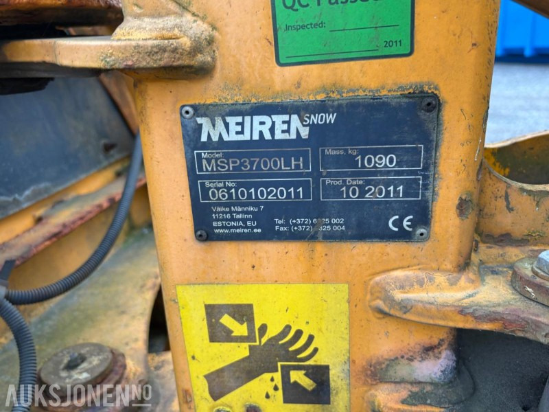 2011 Andre MEIREN SNOW MSP3700LH snøplog - Camión: foto 3 2011 Andre MEIREN SNOW MSP3700LH snøplog - Camión: foto 3