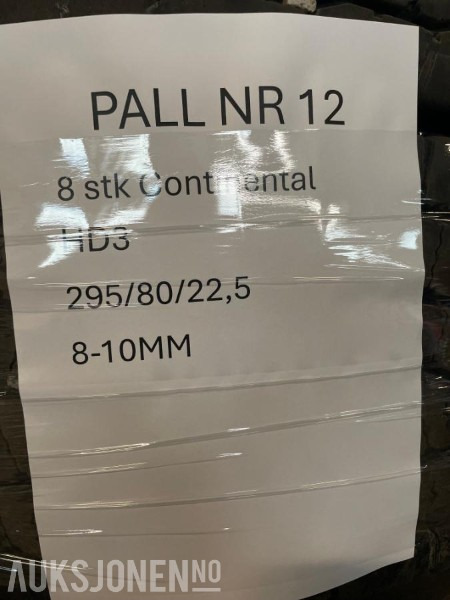 8 stk Continental HD3 lastebildekk 295/80/22,5 - Camión: foto 2 8 stk Continental HD3 lastebildekk 295/80/22,5 - Camión: foto 2