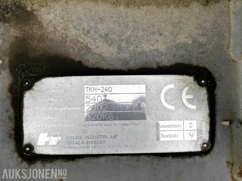 Holms TKH-240 brøyteskjær - Implemento para Maquinaria de construcción: foto 2 Holms TKH-240 brøyteskjær - Implemento para Maquinaria de construcción: foto 2