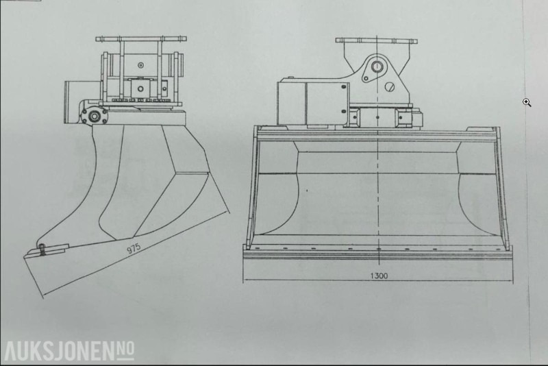 Pusseskuff 10T med 360 grader rotasjon og tilt. Egenvekt 530 kg - Implemento para Maquinaria de construcción: foto 3 Pusseskuff 10T med 360 grader rotasjon og tilt. Egenvekt 530 kg - Implemento para Maquinaria de construcción: foto 3