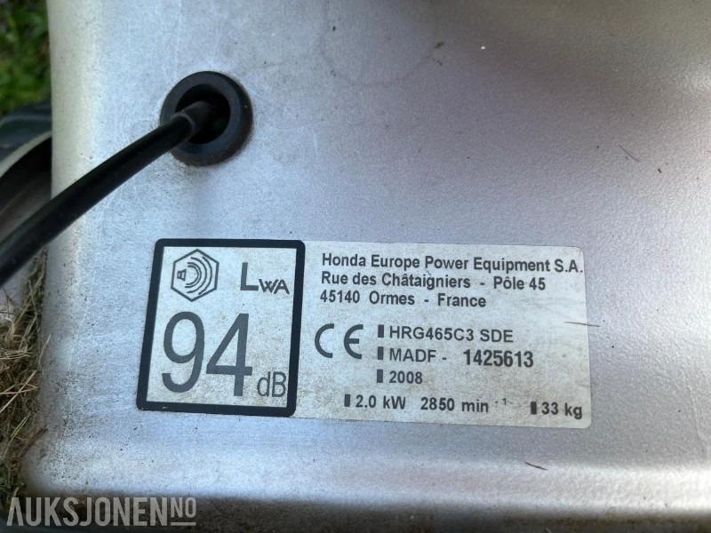 2008 Honda gressklipper 465 C - Maquinaria agrícola: foto 5 2008 Honda gressklipper 465 C - Maquinaria agrícola: foto 5
