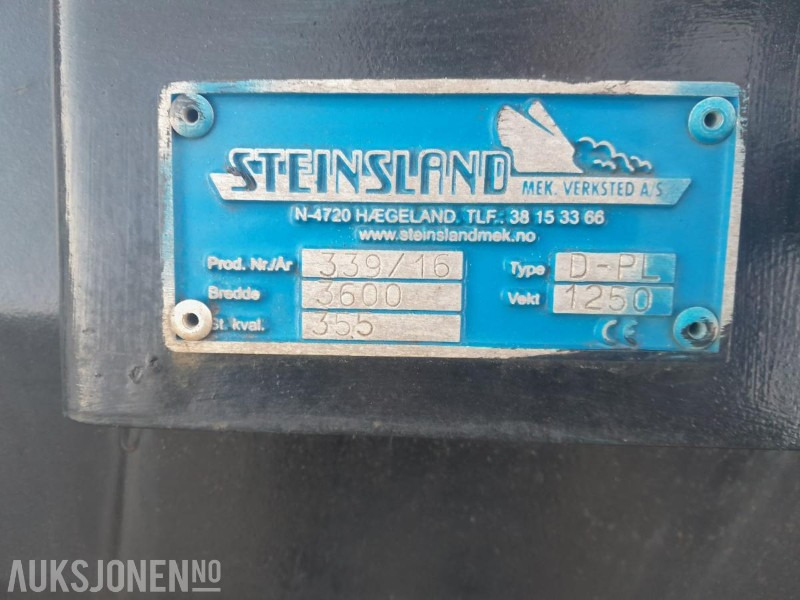 2016 Steinsland D-PL 3600 PLOG - Maquinaria agrícola: foto 4 2016 Steinsland D-PL 3600 PLOG - Maquinaria agrícola: foto 4