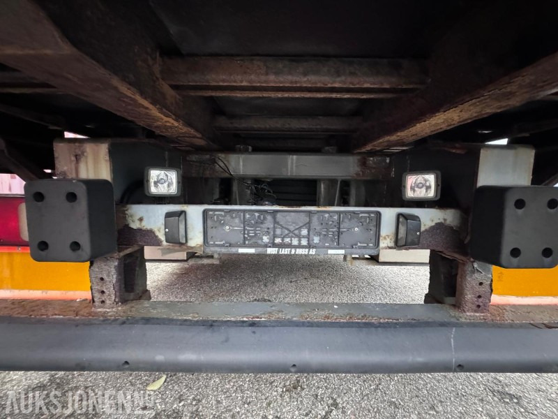 Remolque 2002 Goebel & Sohn Containerchassi / Boggi kjerre med Kögel ER 74 Vekselflak med aluminiumskarmer - Supersingel hjul: foto 13