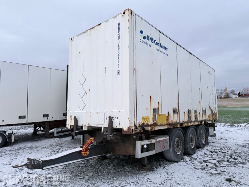 2013 HFR trippelkjerre med container - Remolque: foto 1 2013 HFR trippelkjerre med container - Remolque: foto 1