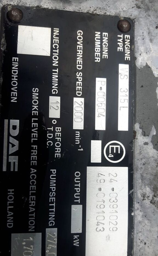DAF WS 315 L DAF truck - Motor para Camión: foto 5 DAF WS 315 L DAF truck - Motor para Camión: foto 5