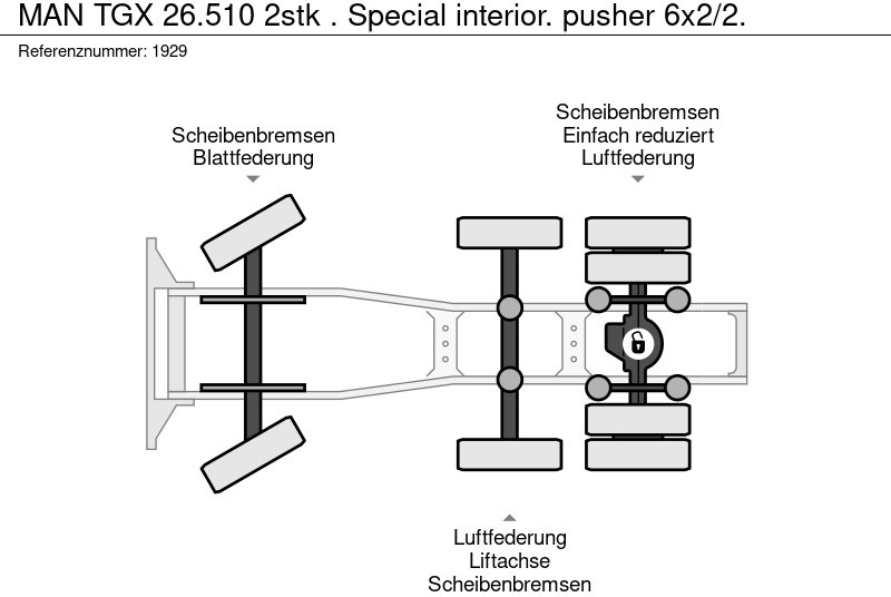 Cabeza tractora MAN TGX 26.510 2stk . Special interior. pusher 6x2/2.: foto 18 Cabeza tractora MAN TGX 26.510 2stk . Special interior. pusher 6x2/2.: foto 18