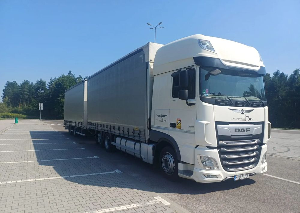 Camión lona DAF XF 480 SUPER SPACE CAB / ZESTAW TANDEM PRZEJAZDOWY 120 M3 / SSC / ACC /EURO 6: foto 9