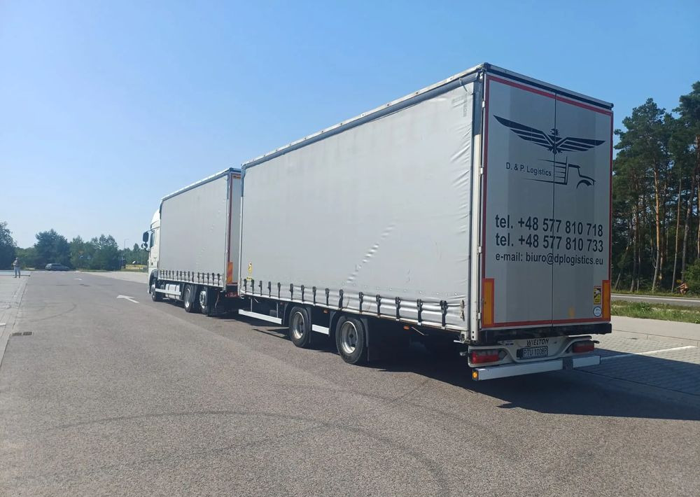 DAF XF 480 SUPER SPACE CAB / ZESTAW TANDEM PRZEJAZDOWY 120 M3 / SSC / ACC /EURO 6 - Camión lona: foto 3 DAF XF 480 SUPER SPACE CAB / ZESTAW TANDEM PRZEJAZDOWY 120 M3 / SSC / ACC /EURO 6 - Camión lona: foto 3