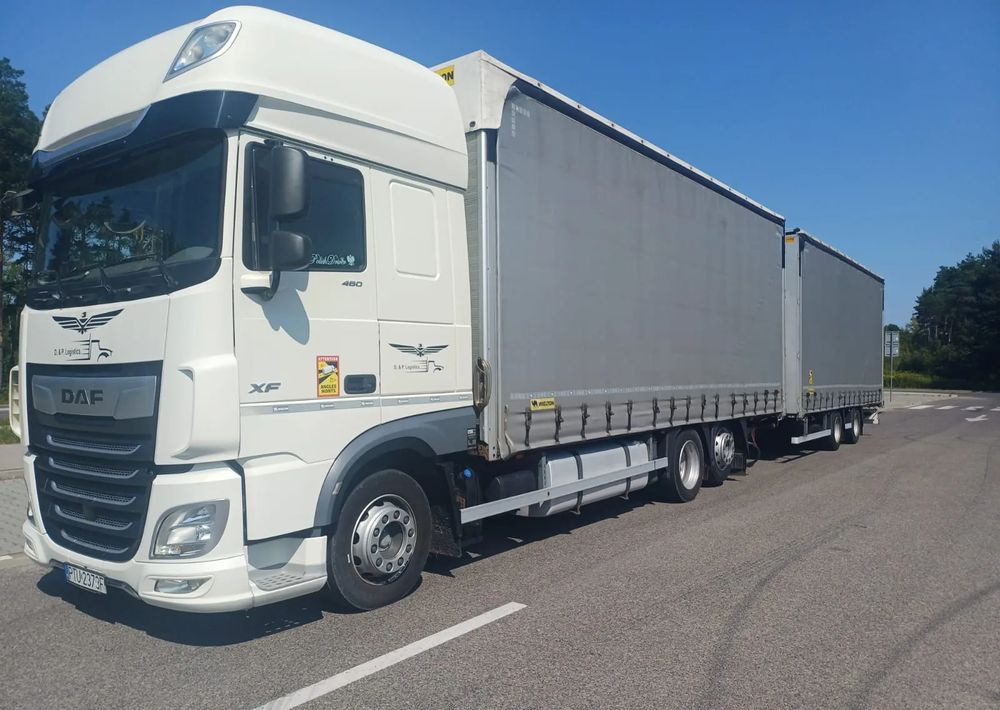 Camión lona DAF XF 480 SUPER SPACE CAB / ZESTAW TANDEM PRZEJAZDOWY 120 M3 / SSC / ACC /EURO 6: foto 11