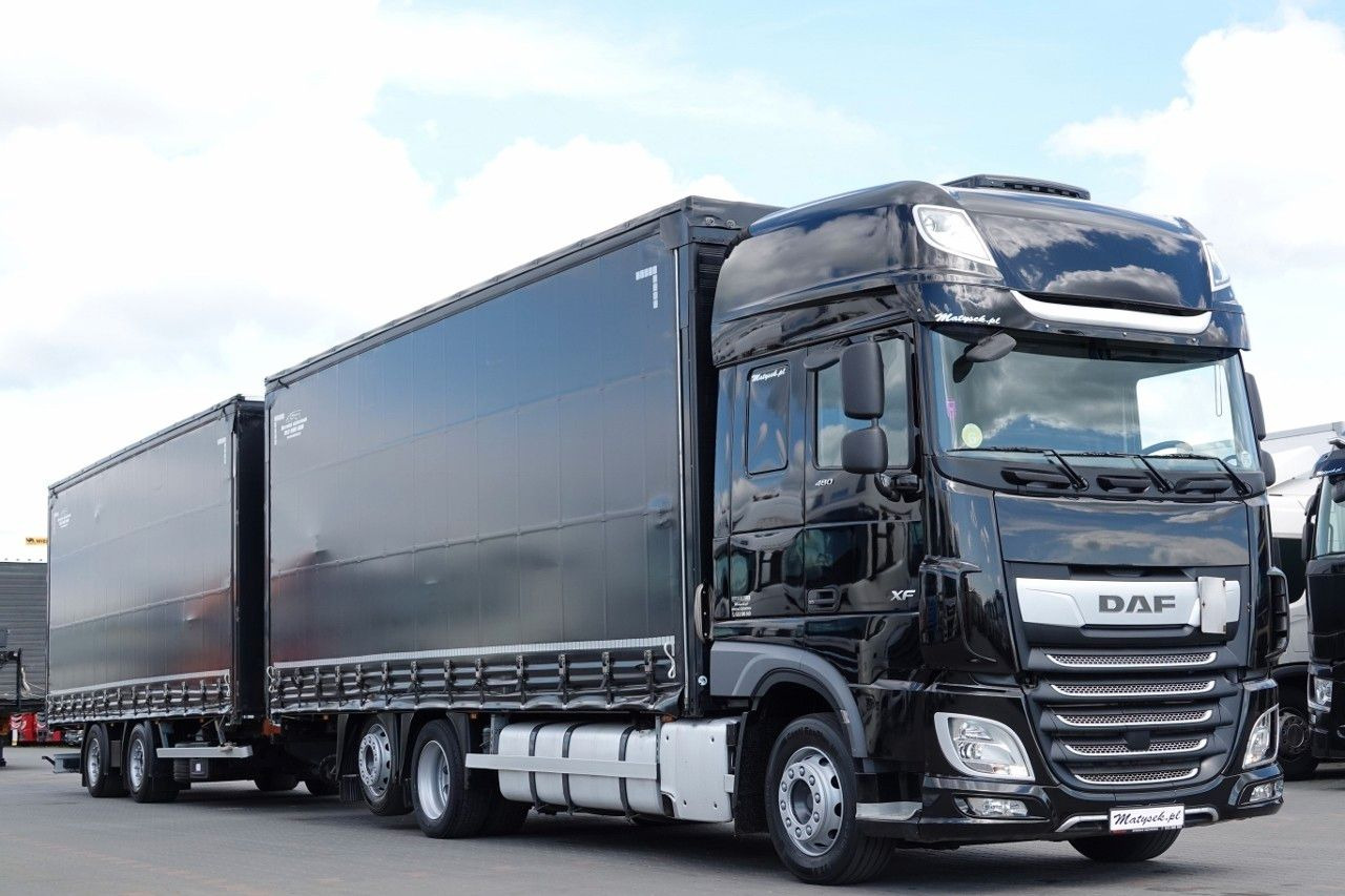 DAF XF 480 / ZESTAW TANDEM / 120 M3 / PRZEJAZDOWY / - Camión lona: foto 4 DAF XF 480 / ZESTAW TANDEM / 120 M3 / PRZEJAZDOWY / - Camión lona: foto 4