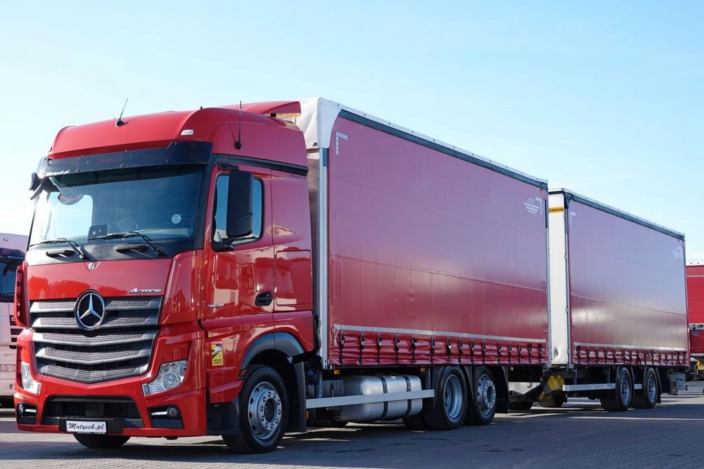 Mercedes-Benz ACTROS 2548 / ZESTAW TANDEM 120 M3 / PRZEJAZDOWY - Camión lona: foto 1 Mercedes-Benz ACTROS 2548 / ZESTAW TANDEM 120 M3 / PRZEJAZDOWY - Camión lona: foto 1