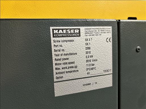 Kaeser SX3T Air compressor - Maquinaria de alimentación: foto 5 Kaeser SX3T Air compressor - Maquinaria de alimentación: foto 5