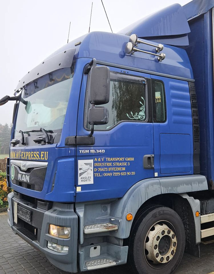 MAN TGM 18.340 / FIRANKA / SPROWADZONY / 9100 ŁADOWNOŚĆ / 18 PALET / E6 / WINDA / - Camión lona: foto 4 MAN TGM 18.340 / FIRANKA / SPROWADZONY / 9100 ŁADOWNOŚĆ / 18 PALET / E6 / WINDA / - Camión lona: foto 4