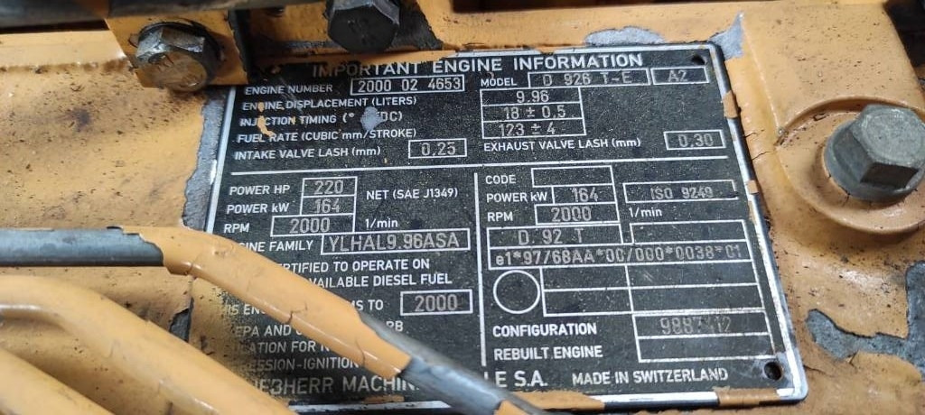 Liebherr D926 T-E - Motor para Maquinaria de construcción: foto 4 Liebherr D926 T-E - Motor para Maquinaria de construcción: foto 4