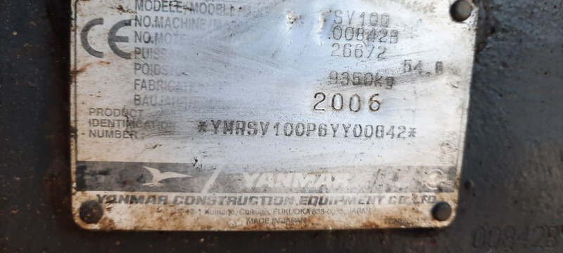 Miniexcavadora Yanmar SV 100 Bagger Deutsche Maschine 1-Hand: foto 6