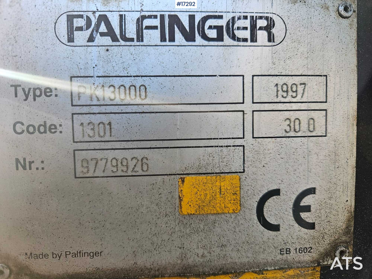 PALFINGER PK 13000 hydraulic crane (1997) - Grúa para camión: foto 4 PALFINGER PK 13000 hydraulic crane (1997) - Grúa para camión: foto 4