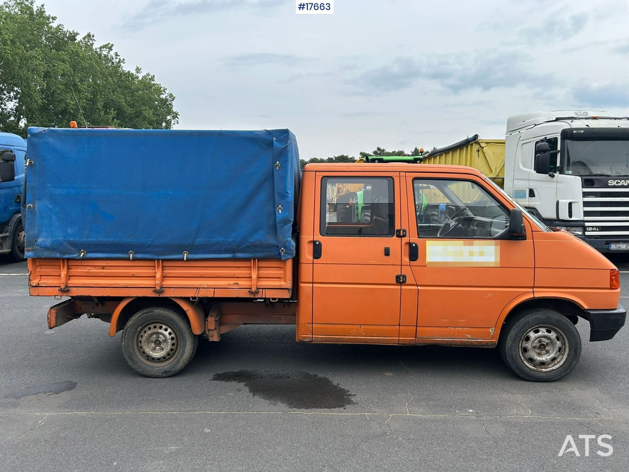 Furgoneta con caja de lona, Furgoneta combi Volkswagen Transporter 1.9D double cab with box body (1992): foto 9
