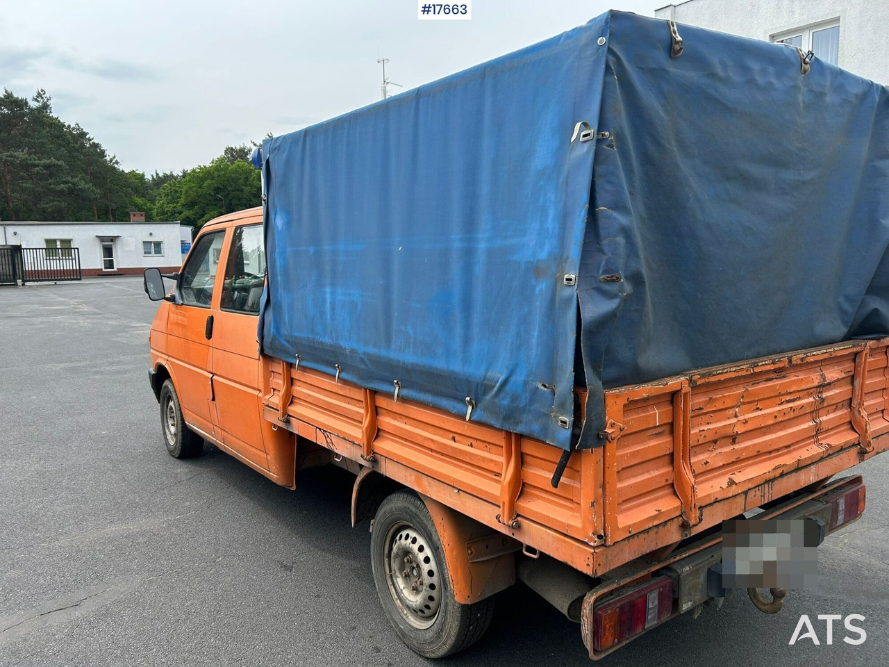 Furgoneta con caja de lona, Furgoneta combi Volkswagen Transporter 1.9D double cab with box body (1992): foto 8