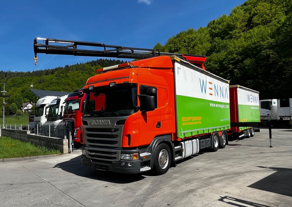 Scania G420 // Tandem // HDS Palfinger 18002 EH // Przyczepa // Oś skrętna podnoszona // Video !!! - Camión lona, Camión grúa: foto 1 Scania G420 // Tandem // HDS Palfinger 18002 EH // Przyczepa // Oś skrętna podnoszona // Video !!! - Camión lona, Camión grúa: foto 1