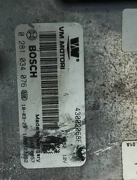 Bosch 0281034076 43002068F Sterownik Komputer - Unidad de control: foto 2 Bosch 0281034076 43002068F Sterownik Komputer - Unidad de control: foto 2
