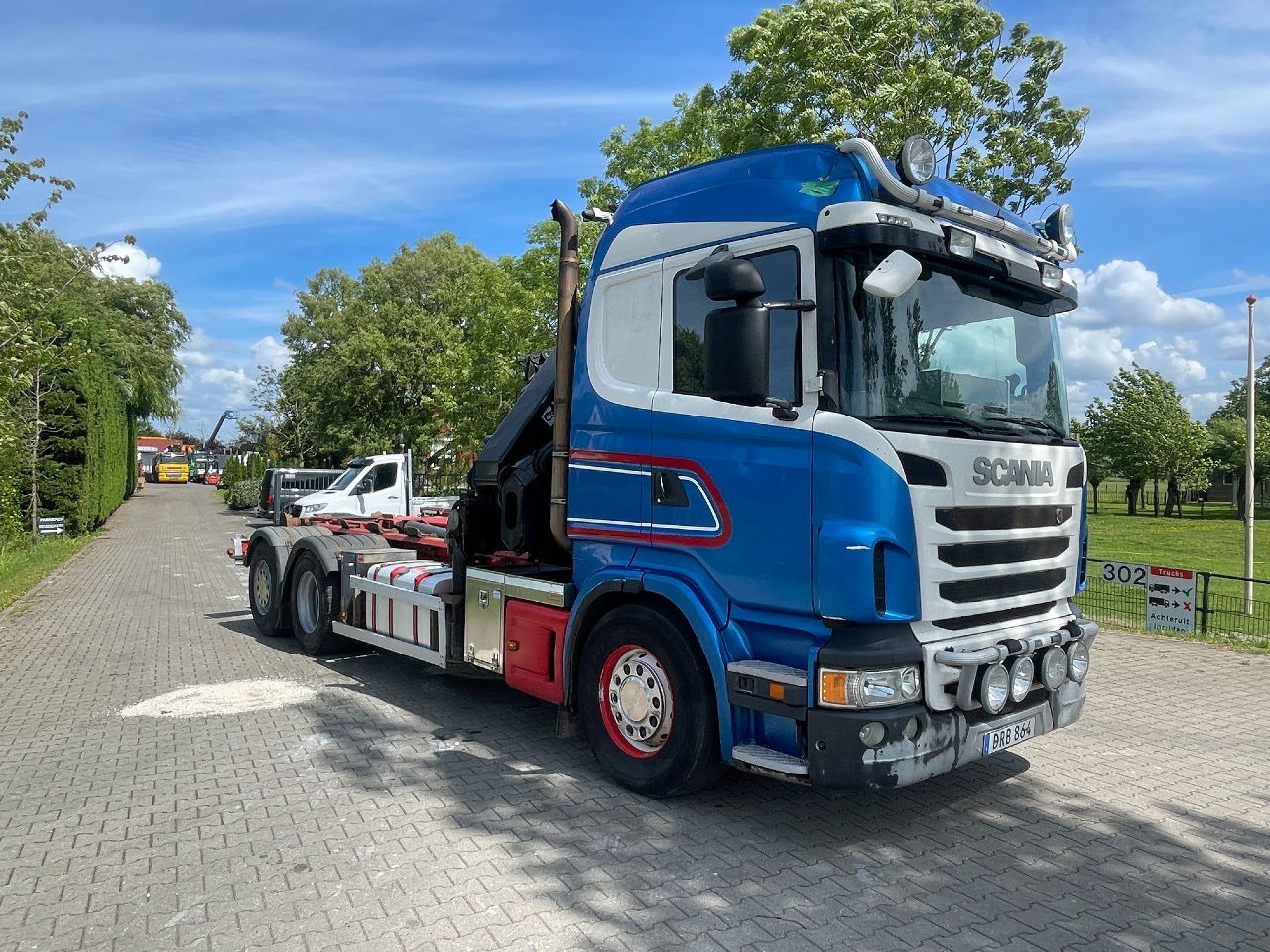 Scania R480 with hiab hookloader and hiab 262 EP5 with remote crane 2019  - Camión portacontenedore/ Intercambiable, Camión grúa: foto 4 Scania R480 with hiab hookloader and hiab 262 EP5 with remote crane 2019  - Camión portacontenedore/ Intercambiable, Camión grúa: foto 4