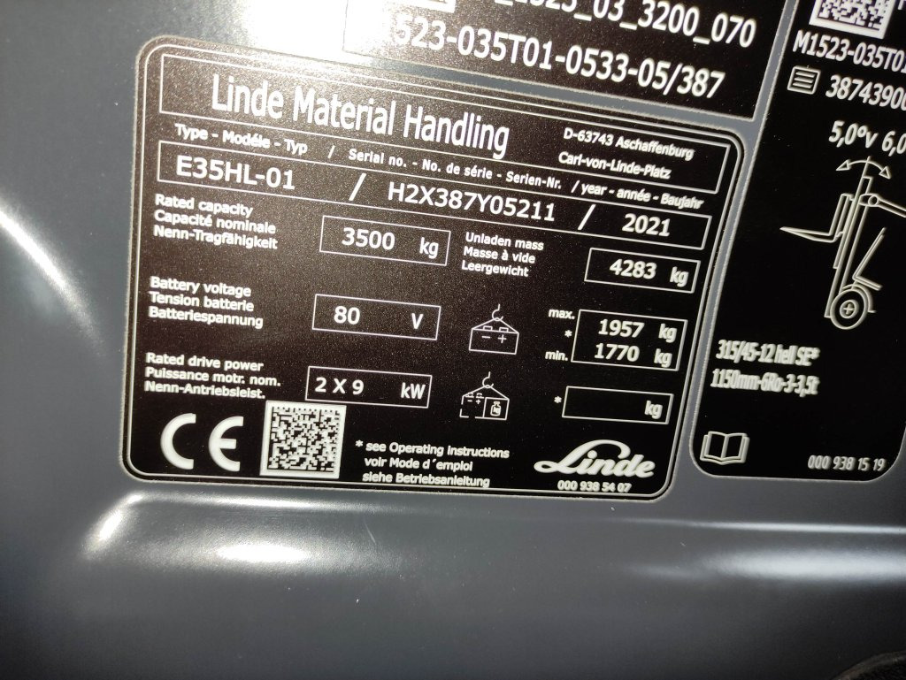 Carretilla elevadora eléctrica Linde E35HL-01-387 *Batterie NEU*: foto 6