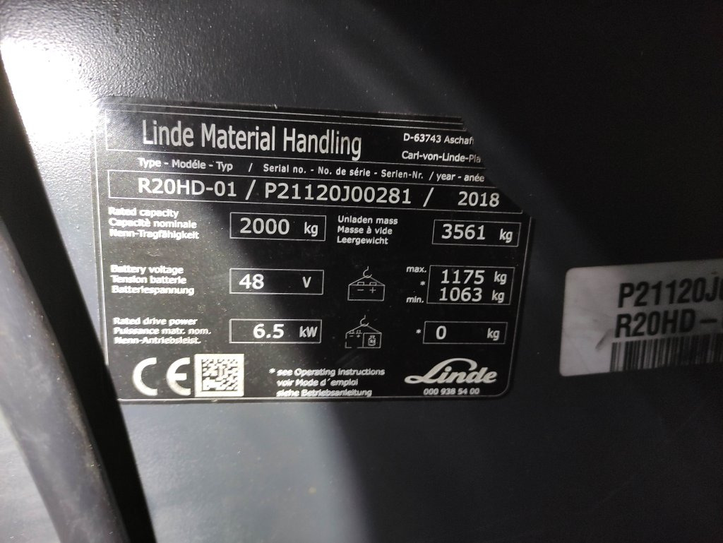 Retráctil Linde R20HD-01-1120: foto 6 Retráctil Linde R20HD-01-1120: foto 6