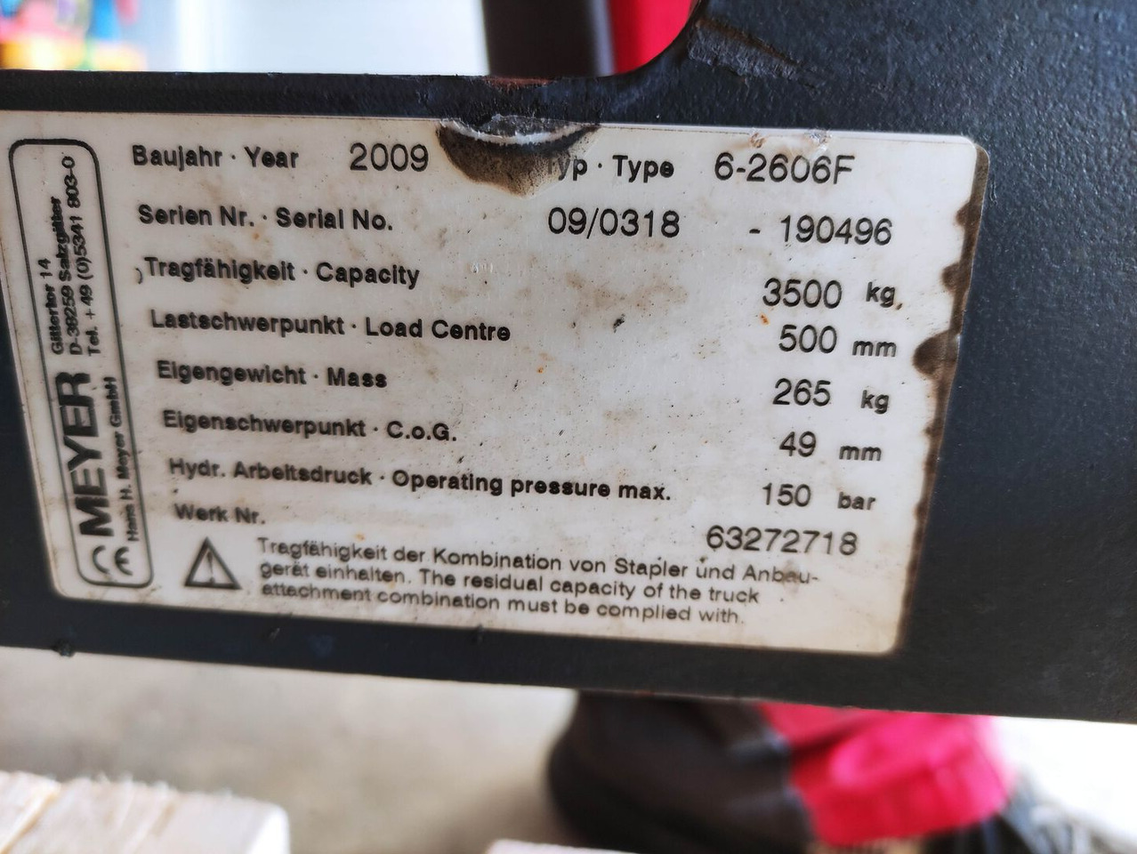 Meyer 6-2606F - Horquillas: foto 5 Meyer 6-2606F - Horquillas: foto 5