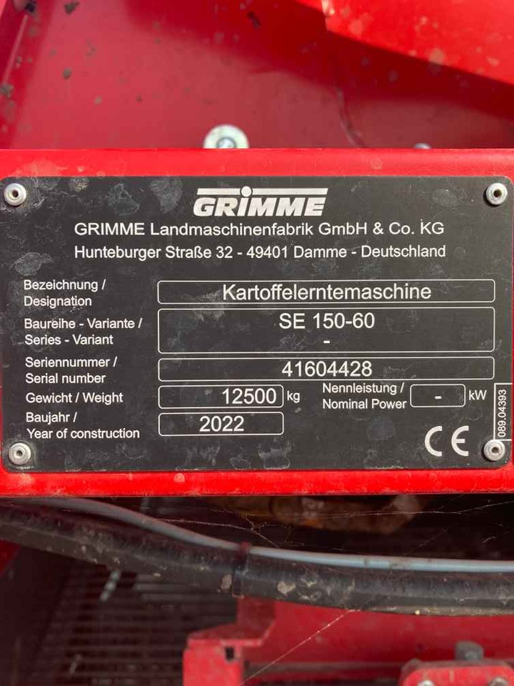 Grimme SE 150-60 UB - Cosechadora: foto 2 Grimme SE 150-60 UB - Cosechadora: foto 2
