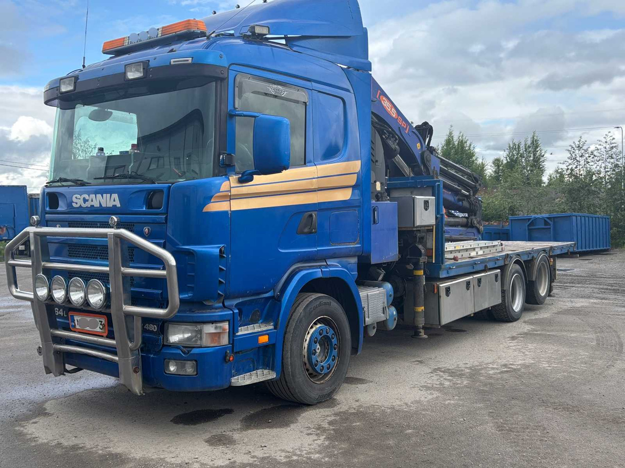 Truck Scania R 164 460 + crane PM 35.5 SP - Camión caja abierta, Camión grúa: foto 1 Truck Scania R 164 460 + crane PM 35.5 SP - Camión caja abierta, Camión grúa: foto 1