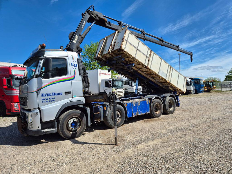 Volvo FH 460 8x2/4 //Hiab 166 E-4// 3 way tip - Camión grúa: foto 1 Volvo FH 460 8x2/4 //Hiab 166 E-4// 3 way tip - Camión grúa: foto 1