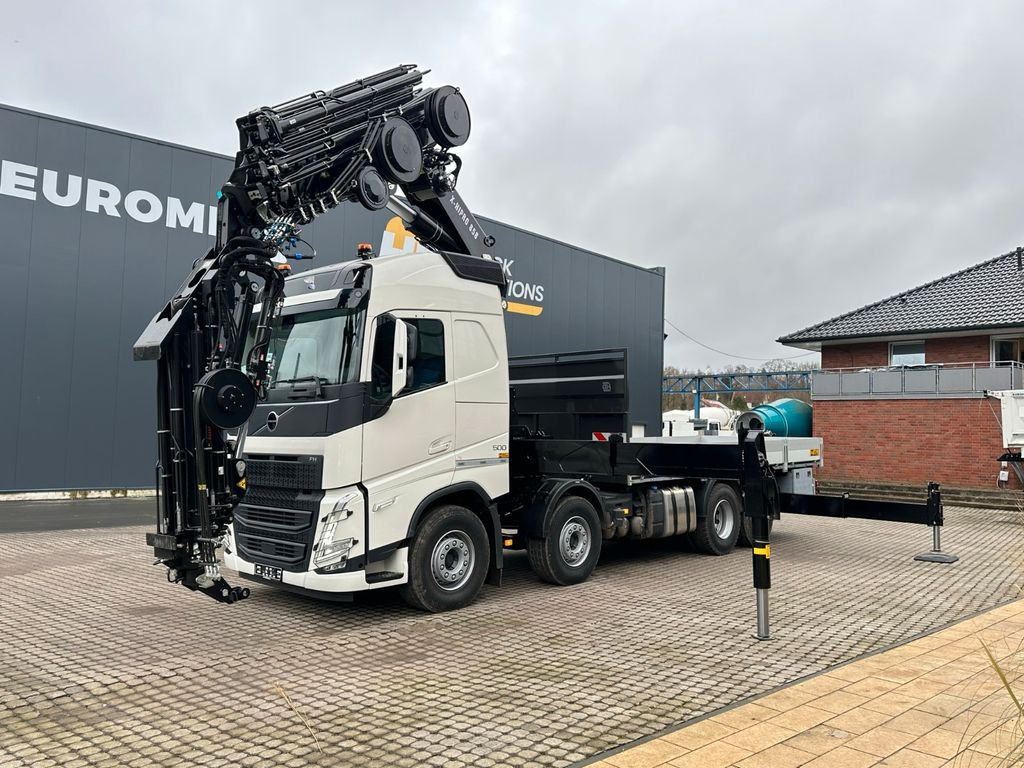 Volvo FH500 8X4 Kran HIAB X-HiPro858E-8 & Jib150x-6 - Camión grúa, Camión caja abierta: foto 1 Volvo FH500 8X4 Kran HIAB X-HiPro858E-8 & Jib150x-6 - Camión grúa, Camión caja abierta: foto 1