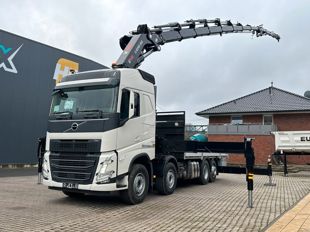 Volvo FH500 8X4 Kran HIAB X-HiPro858E-8 & Jib150x-6 - Camión caja abierta, Camión grúa: foto 2 Volvo FH500 8X4 Kran HIAB X-HiPro858E-8 & Jib150x-6 - Camión caja abierta, Camión grúa: foto 2