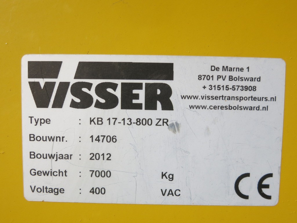 Visser Boxenfueller KB 17-13-800ZR - Equipo poscosecha: foto 5 Visser Boxenfueller KB 17-13-800ZR - Equipo poscosecha: foto 5