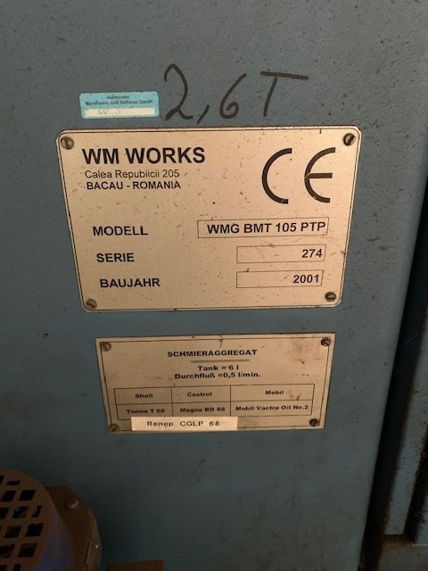 WM WORKS WMG BMT 105 PTP - Máquina para metal: foto 4 WM WORKS WMG BMT 105 PTP - Máquina para metal: foto 4